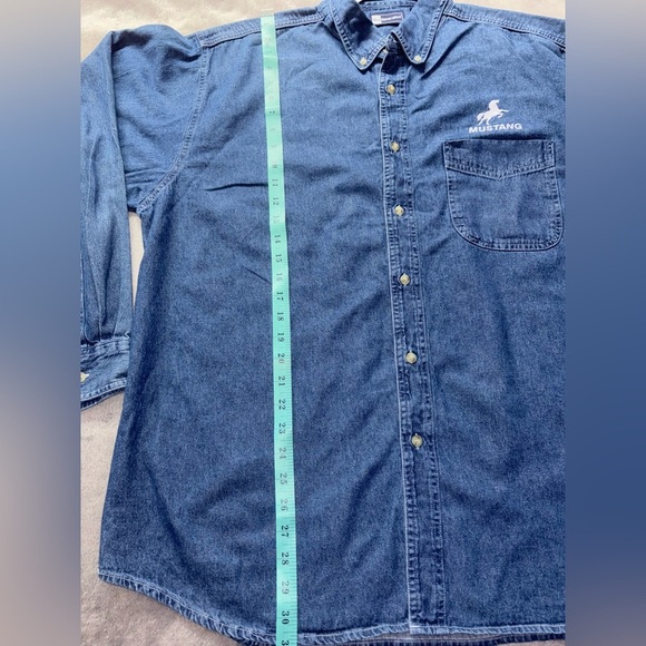 Mustang Men's Classic Denim Shirt - Dark Blue(0038) - Picture 7 of 10